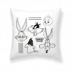 Housse de coussin Looney Tunes Looney B&w B Blanc 45 x 45 cm