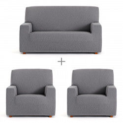 Set di copri divano Eysa TROYA Grigio 70 x 110 x 210 cm 3 Pezzi