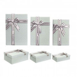 Set of decorative boxes Dark grey Cardboard Lasso 3 Pieces