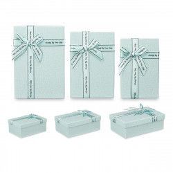 Set of decorative boxes Green Cardboard Lasso 3 Pieces