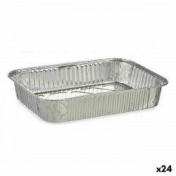 Set of Kitchen Dishes Disposable Rectangular Aluminium 31,5 x 6,5 x 20,5 cm...
