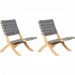 Garden chair Beau Rivage Grey 75 x 73 x 60 cm Foldable 2 Units