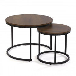 Set of 2 tables Versa Metal MDF Wood 60 x 45 x 60 cm (2 Units)
