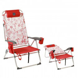 Beach Chair Red 108 x 47 x 30 cm