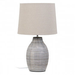 Lámpara de mesa 32 x 32 x 54 cm Cerámica Natural Blanco