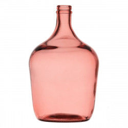 Decorative container Pink recycled glass 18 x 18 x 30 cm