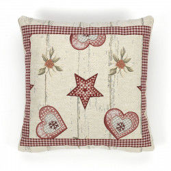Cushion cover Alexandra House Living Star & Hearts Multicolour 42 x 42 cm