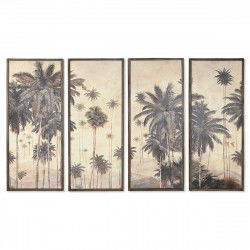 Set of 4 pictures DKD Home Decor Palms Colonial 200 x 4 x 120 cm