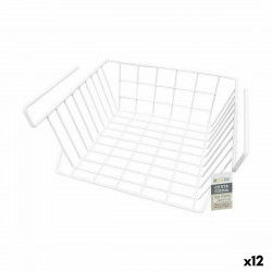 Basket for Kitchen Shelf Confortime White 29 x 27 x 15 cm (12 Units)