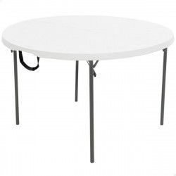 Składany stolik Lifetime Biały 122 x 73,5 x 122 cm Stal Plastikowy