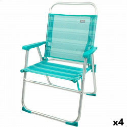 Beach Chair Aktive Turquoise 48 x 88 x 50 cm Aluminium Foldable (4 Units)
