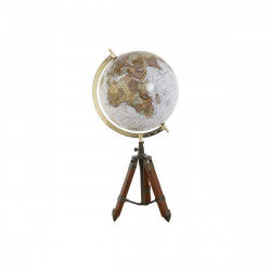 Globe terrestre Home ESPRIT Marron PVC Bois de manguier 27 x 25 x 55 cm