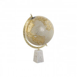Globe terrestre Home ESPRIT Blanc Doré PVC Marbre 27 x 25 x 40 cm