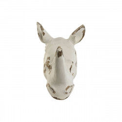 Decoración de Pared Home ESPRIT Blanco Rinoceronte Decapé 18 x 37 x 27 cm