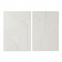 Decorazione da Parete Home ESPRIT Bianco Moderno 80 x 5 x 120 cm (2 Unità)