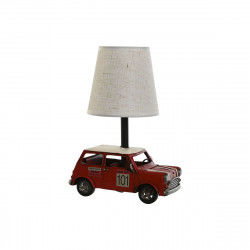 Desk lamp Home ESPRIT White Red Linen Metal 20 x 14 x 27 cm
