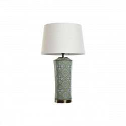 Bordlampe Home ESPRIT Hvid Grøn Gylden Keramik 50 W 220 V 40 x 40 x 69 cm