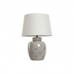 Lampe de bureau Home ESPRIT Blanc Beige Céramique 50 W 220 V 43,5 x 43,5 x 61 cm