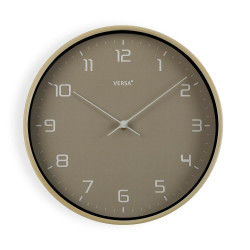 Wall Clock Versa Grey Wood 30,5 x 4,3 x 30,5 cm Quartz Polyurethane