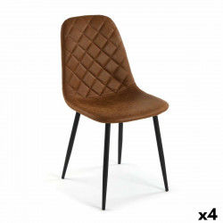 Chair Versa Serena Light brown 53 x 88 x 43,5 cm (4 Units)