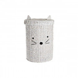 Laundry basket DKD Home Decor 42 x 42 x 63 cm White Children's Cat