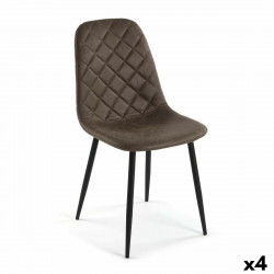Chair Versa Serena Dark brown 53 x 88 x 43,5 cm (4 Units)