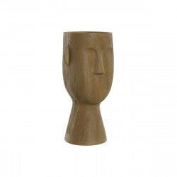 Vase Home ESPRIT Brown Resin Face 15 x 15 x 31 cm