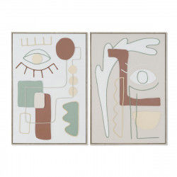 Painting Home ESPRIT Abstract Urban 62,5 x 3 x 92,5 cm (2 Units)