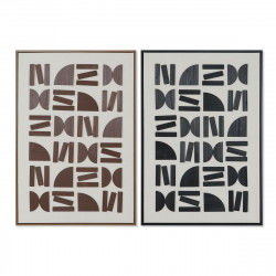 Painting Home ESPRIT Brown Black Beige Abstract Modern 63 x 3,8 x 93 cm (2...