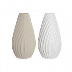 Vase Home ESPRIT White Beige Stoneware Traditional style 24 x 24 x 41 cm (2...