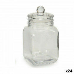 Bocal Fermeture hermétique Transparent verre 1,2 L 11 x 19,5 x 11 cm (24 Unités)