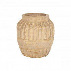 Vase Home ESPRIT Natural Paolownia wood 30 x 30 x 32 cm