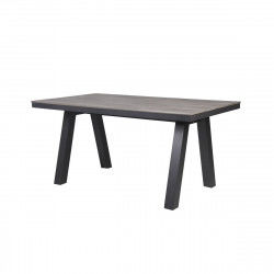 Dining Table Home ESPRIT Grey Aluminium polystyrene 160 x 90 x 77 cm