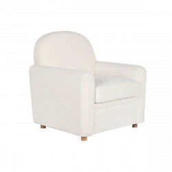 Armchair DKD Home Decor White Polyester Wood 79 x 72 x 86 cm