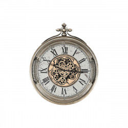 Reloj de Pared Home ESPRIT Blanco Negro Dorado Cristal Hierro 66 x 10 x 80 cm