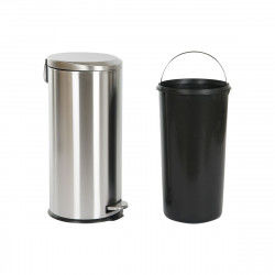 Pedal bin Home ESPRIT Silver Stainless steel polypropylene 30 L