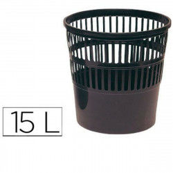 Rubbish bin Q-Connect KF15149 Black Plastic 15 L