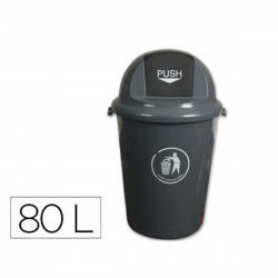 Rubbish bin Q-Connect KF04237 Grey Plastic 80 L
