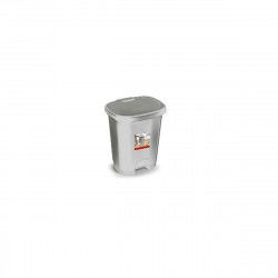 Cubo de Basura con Pedal Plastic Forte 1230712 Aluminio 10 L Plateado