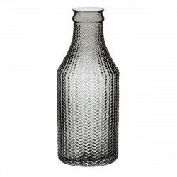 Vase Grey Glass 10 x 10 x 25 cm
