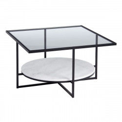 Centre Table White Black Crystal Marble Iron 80 x 80 x 46,5 cm