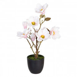 Decorative Plant Polyester Polyethylene Iron 25 x 25 x 49 cm Magnolia