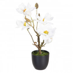 Decorative Plant Polyester Polyethylene Iron 22 x 22 x 38 cm Magnolia