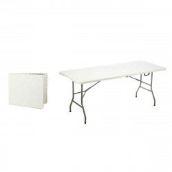 Table Piable Blanc Gris Polyéthylène 180 x 70 x 74 cm