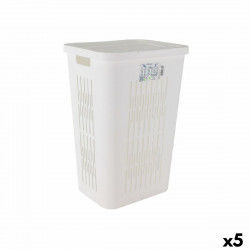 Laundry Basket Tontarelli Bella Double lid 60 L White 40,5 x 33 x 59 cm (5...