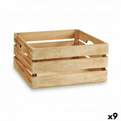 Decorative box Brown Wood 40,5 x 20 x 30,5 cm (9Units)