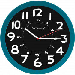 Wall Clock Q-Connect KF11214 Ø 30 cm Blue Aluminium Plastic Modern