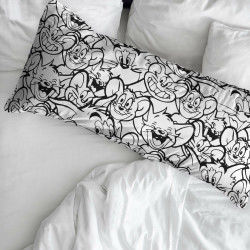 Funda de almohada Tom & Jerry Blanco Negro Multicolor 45 x 110 cm 100 % algodón