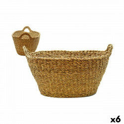 Basket With handles Brown 40 L 50 x 30 x 32 cm (6 Units)