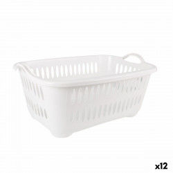 Laundry basket Tontarelli Cover line With handles Plastic White 62,5 x 44,5 x...